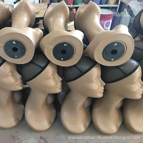 Wholesale mannequin head and stand realistic smiling head shoulder female women model african mannequin head